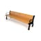 Frog Furnishings Cedar 8' Heritage Bench with Black Frame PB 8CEDBFHER - alternate 1